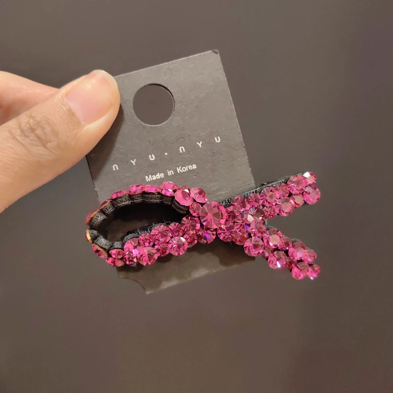 韩版施家钻鸭嘴夹网红款碎发夹6公分边夹时尚侧边夹东大门发夹女