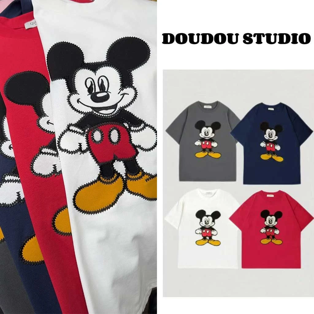 【兜兜】米老鼠 春夏新款卡通刺绣短袖T恤 210046