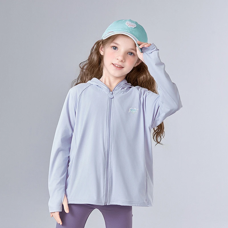 笛莎女童夏季防晒外套薄款中大童儿童插肩袖凉感防晒服-732523401