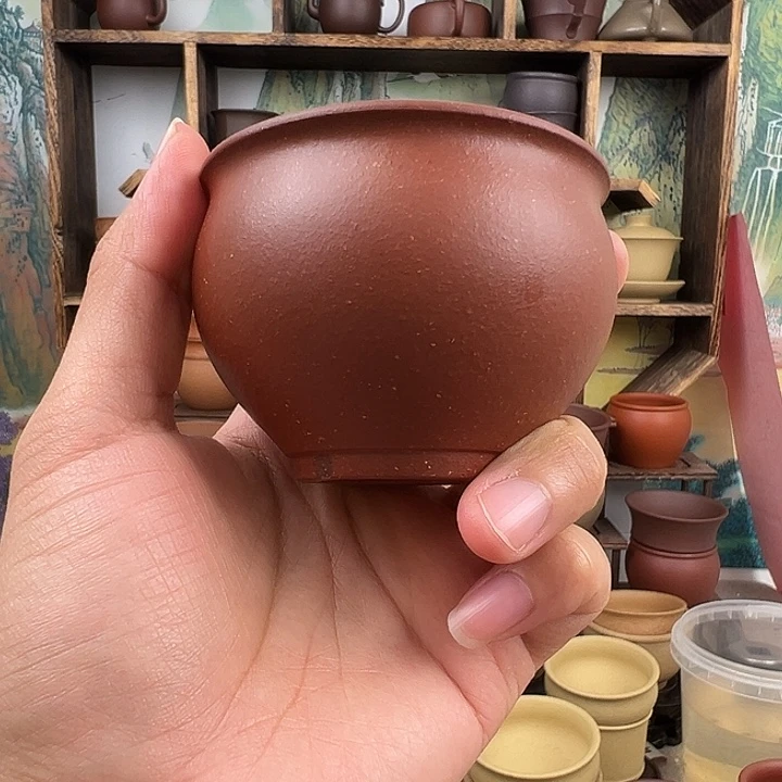 茶杯紫砂拙器甄选，纯原本矿。150毫升
