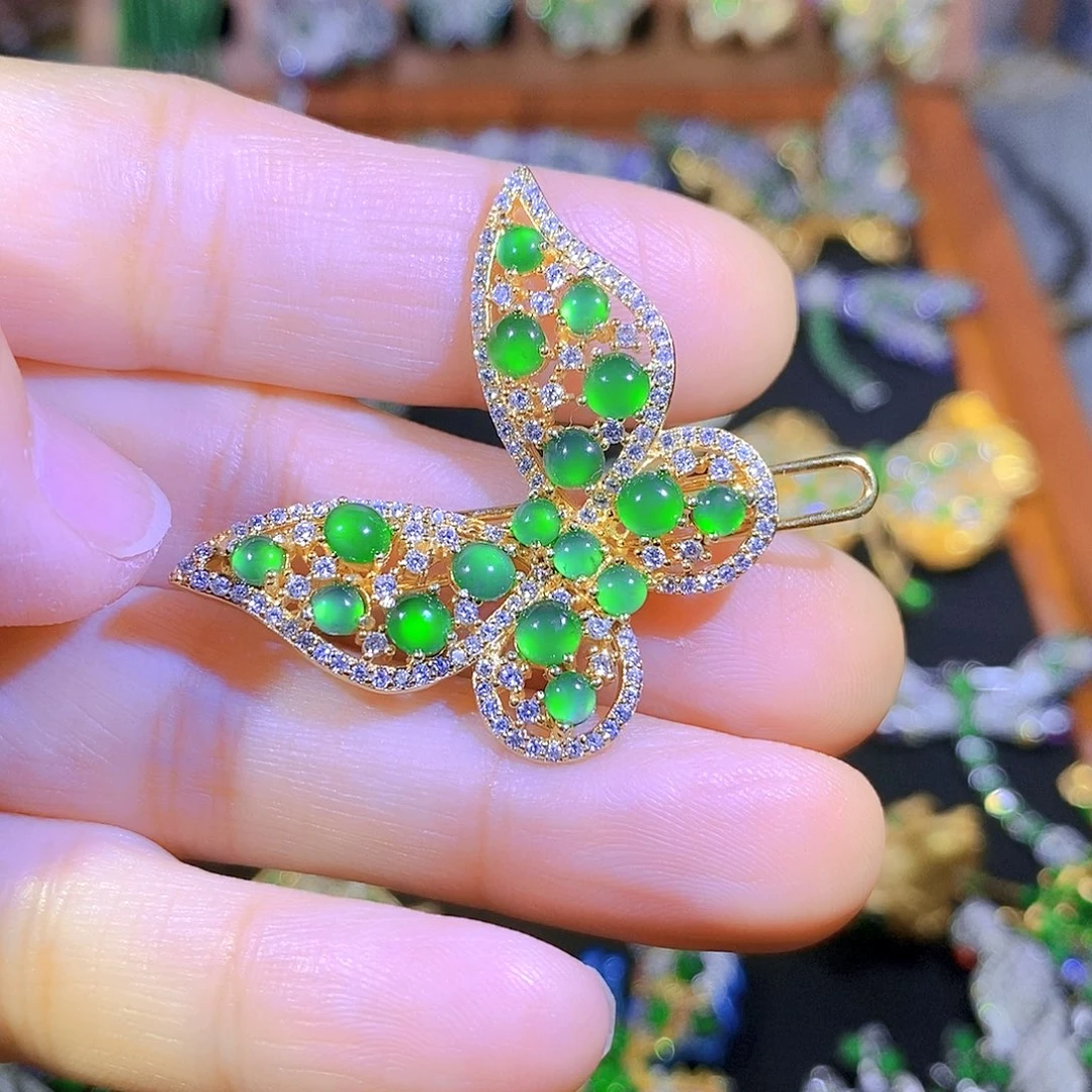 吊坠(不含链)银S925镶嵌翡翠