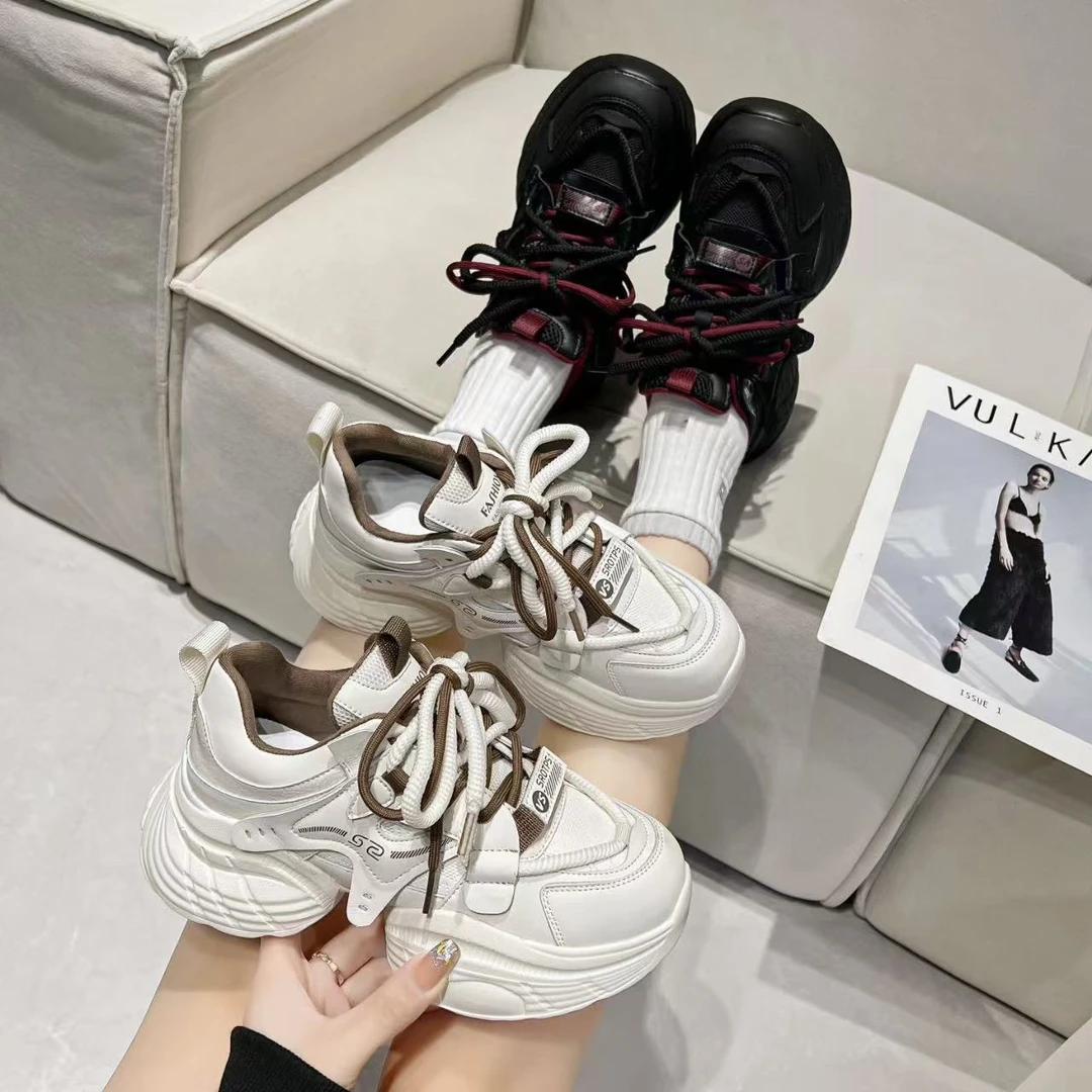 网红时尚老爹鞋2025新款拼色百搭运动休闲老爹鞋 88126