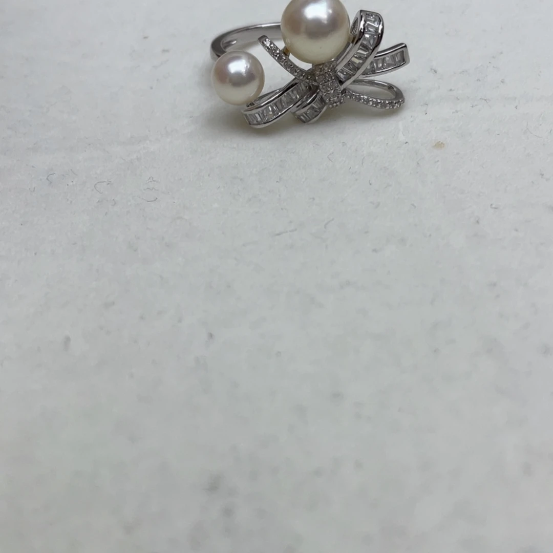 海水珍珠戒指银S925镶嵌