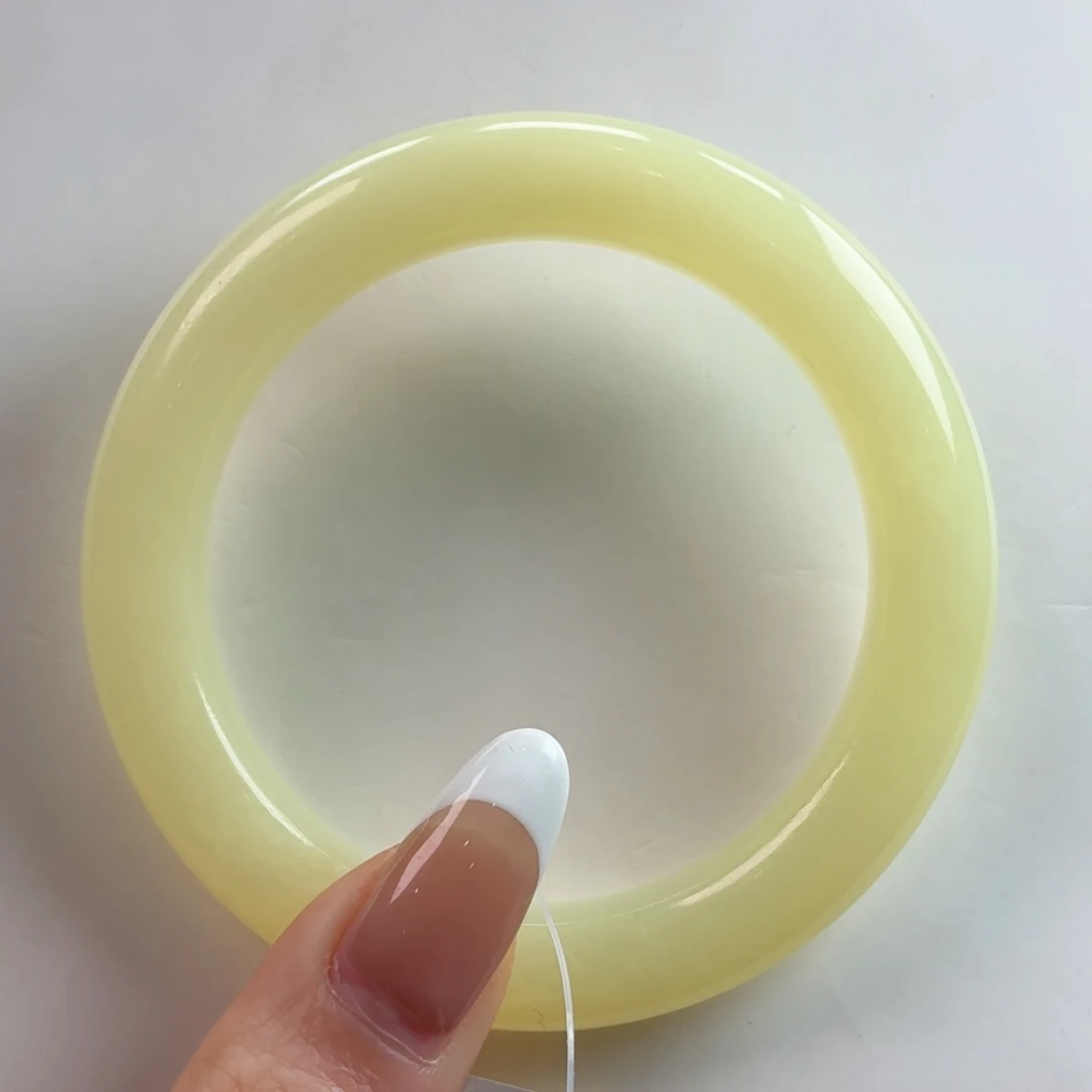 和田玉未镶嵌手镯奶黄包纯色油糕糕17