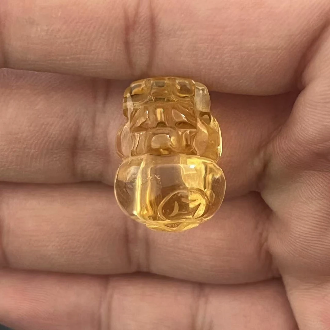 【巨伶石】黄水晶貔貅颈饰