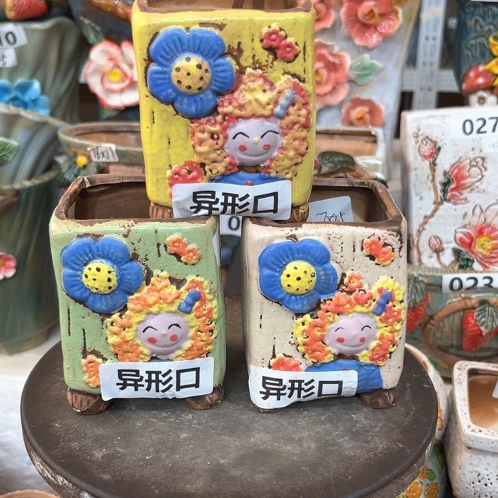 紫砂花盆粗陶材质多肉花盆