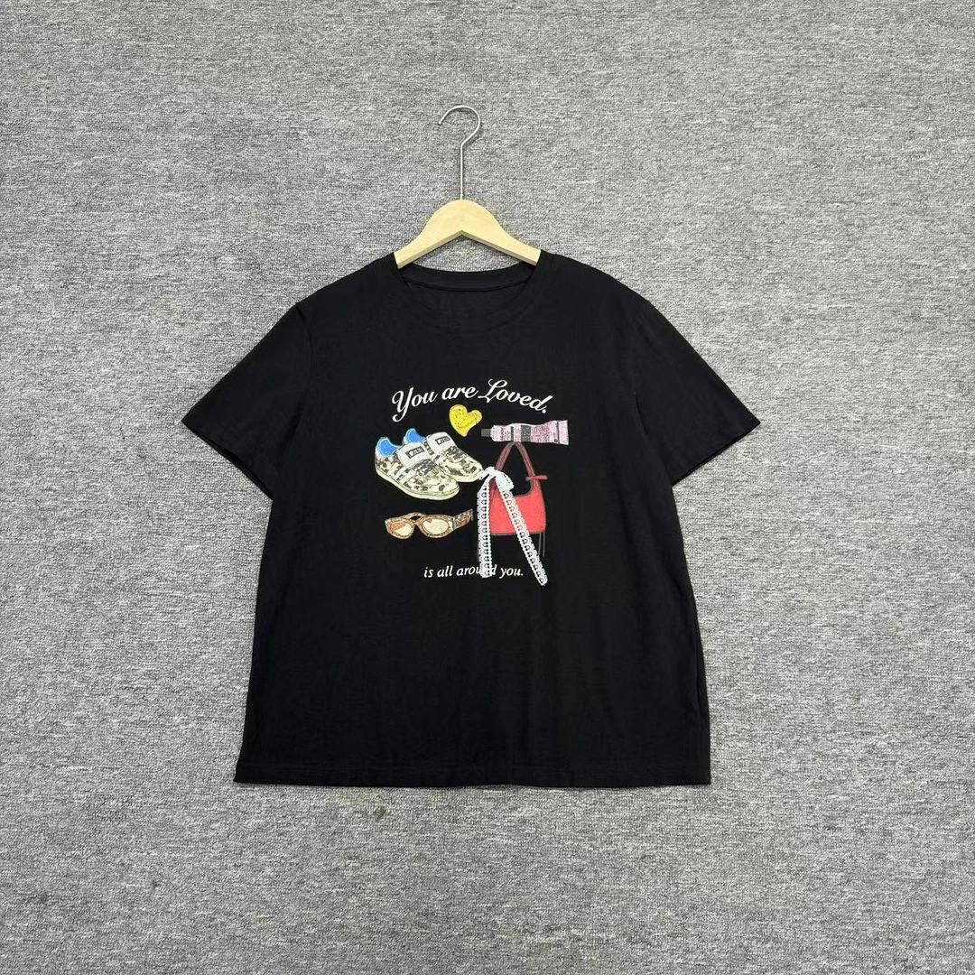 JW/静稳2025夏季新品时尚宽松休闲女款减龄创意T恤5551183