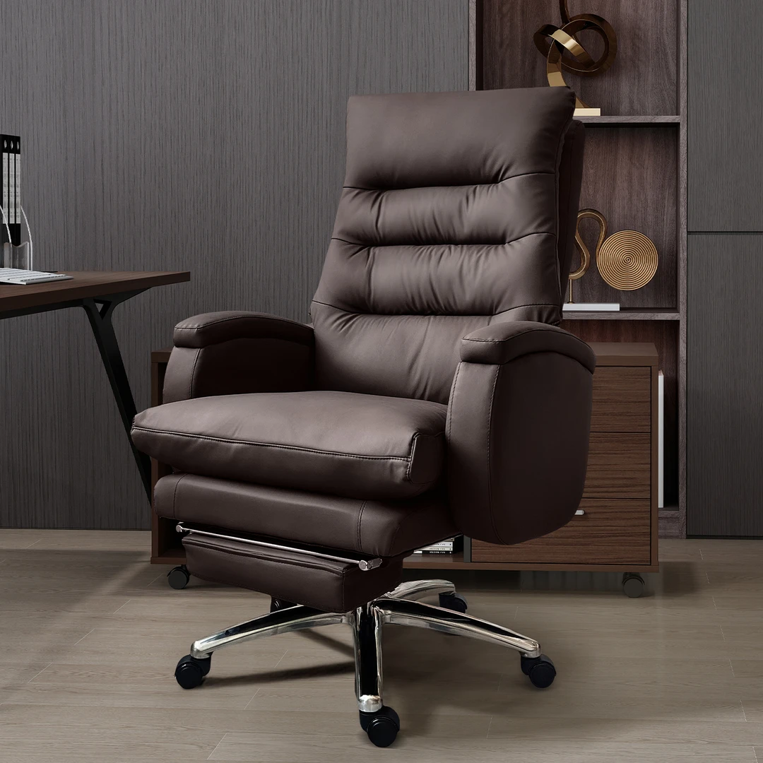 蓝泽老板椅家用电脑椅办公椅书桌椅舒服久坐人体工学座椅可坐卧室