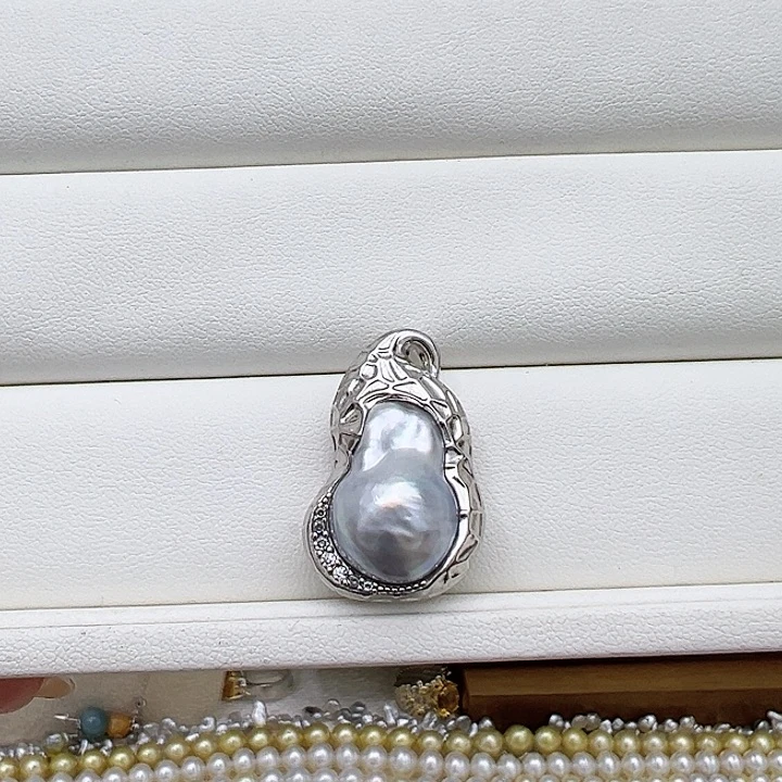 颈饰银S925镶嵌海水珍珠提前双十一清货