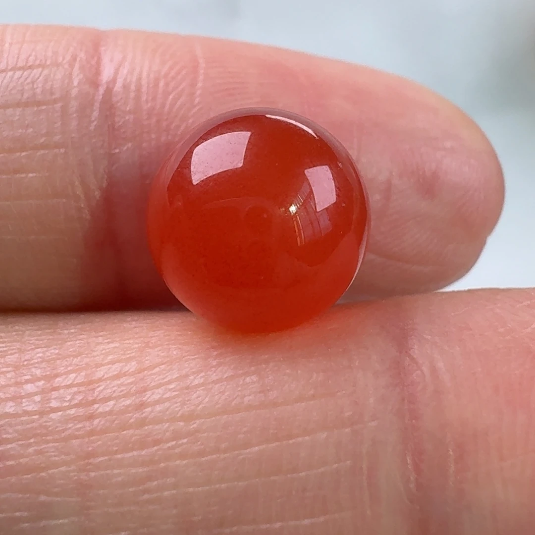 笑****南红玛瑙未镶嵌圆珠9.7
