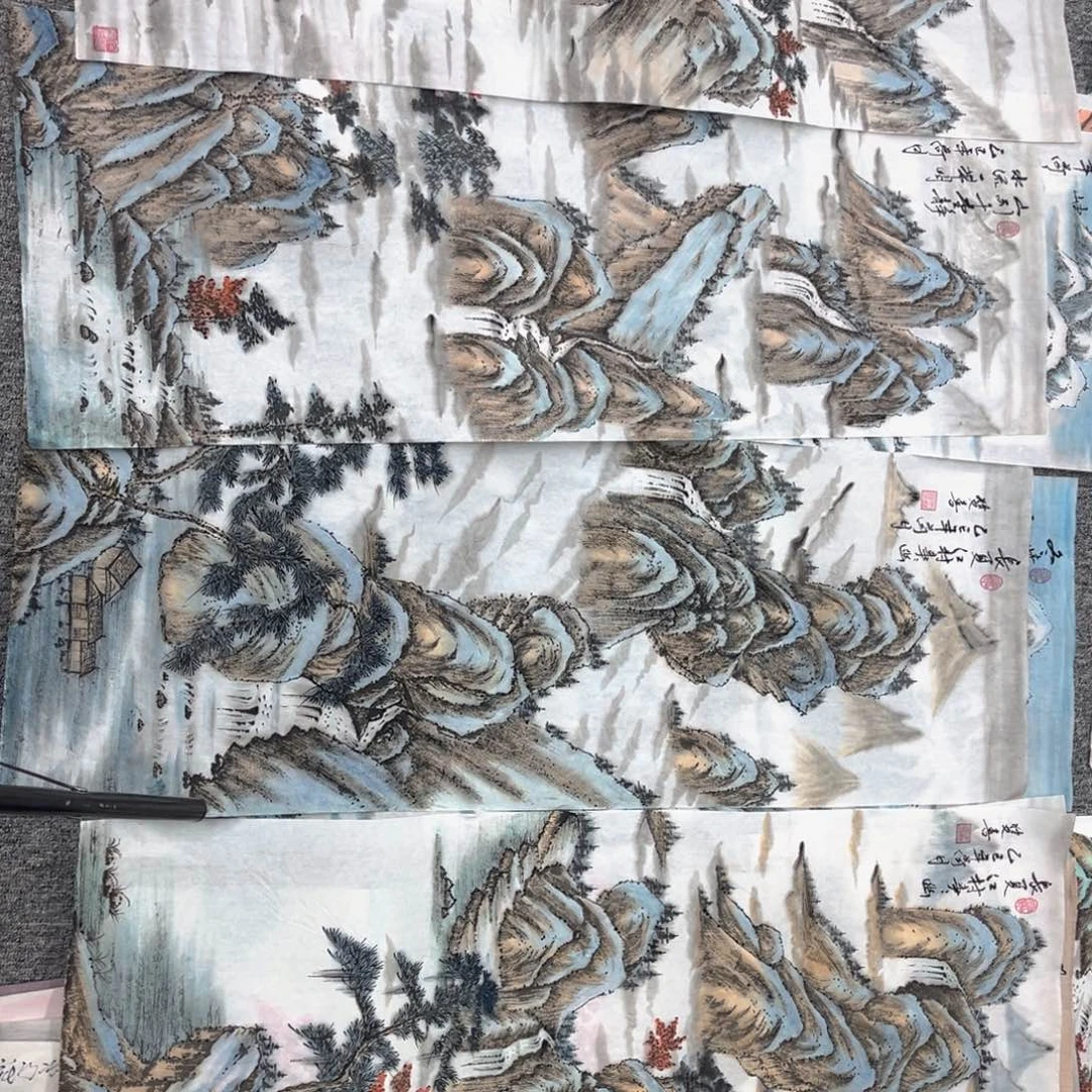 关***庄国画绘画作品多次参加