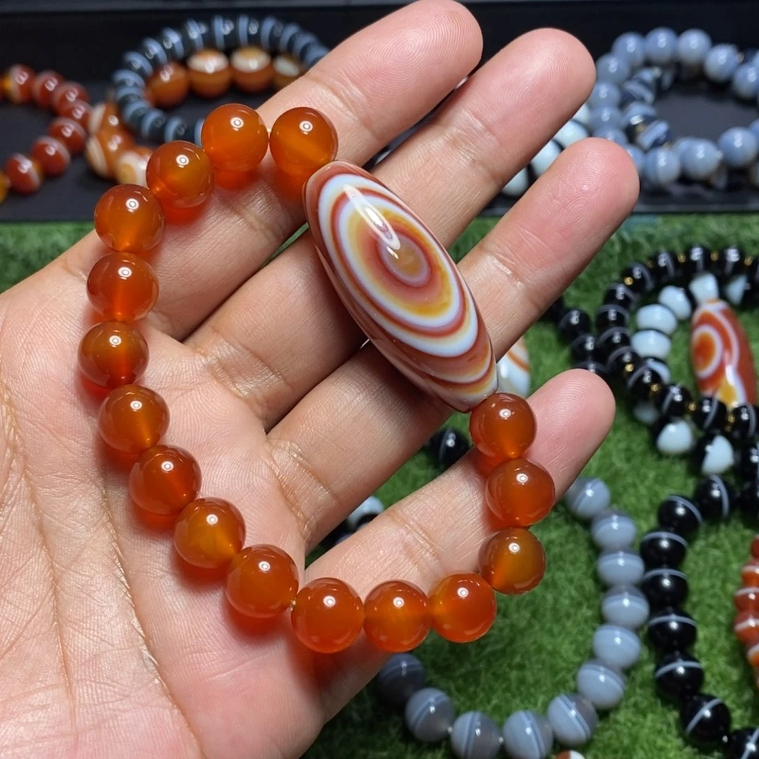 玛瑙/玉髓一线药师玛瑙手串未镶嵌