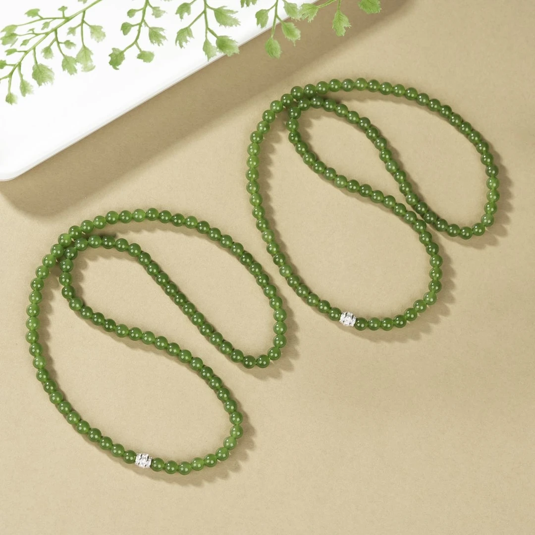 【云上叙】和田玉DIY多圈手串-多样性发一件-约6mm-V48074-M（甄选）