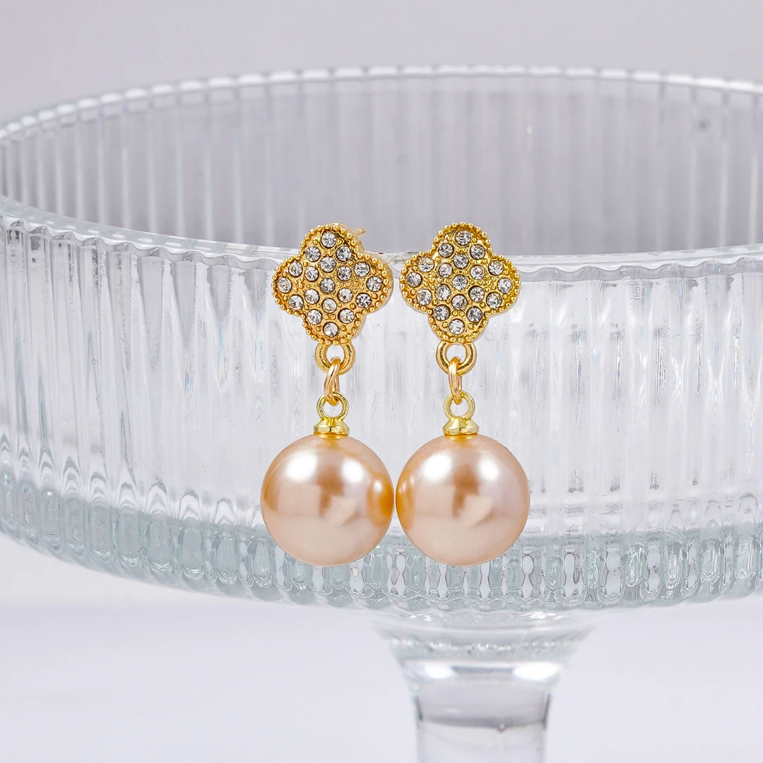 铜合金耳饰 气质轻奢时尚百搭复古简约精致优雅耳环N2294