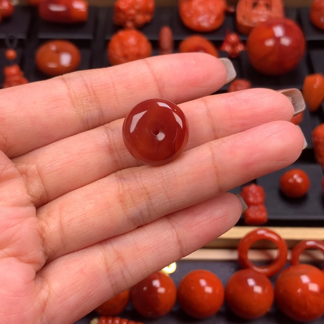 未镶嵌平安扣16mm➕南红玛瑙