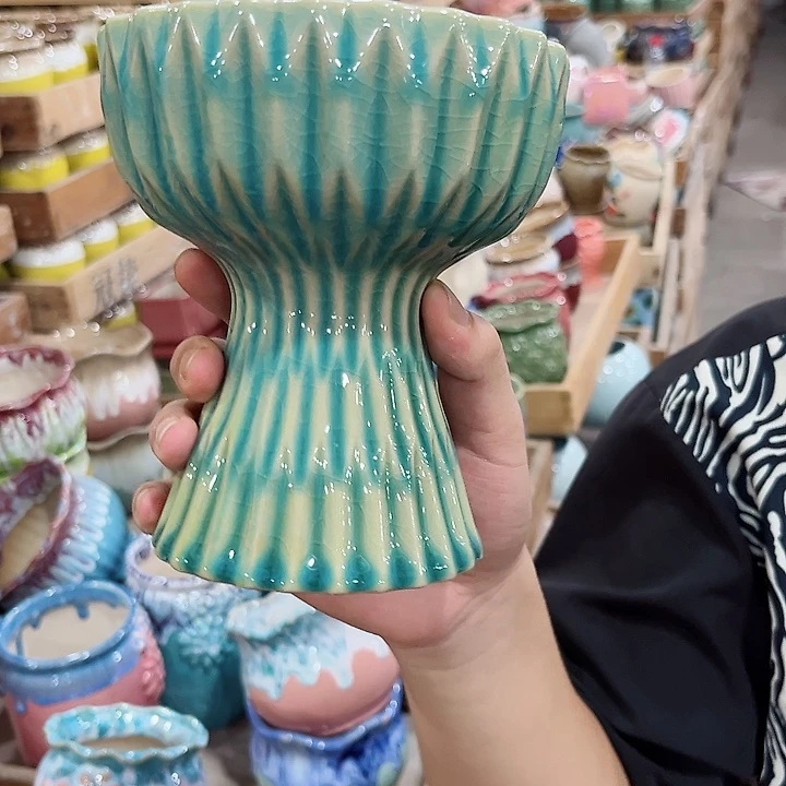 有孔.凑单10元陶瓷花盆发货！