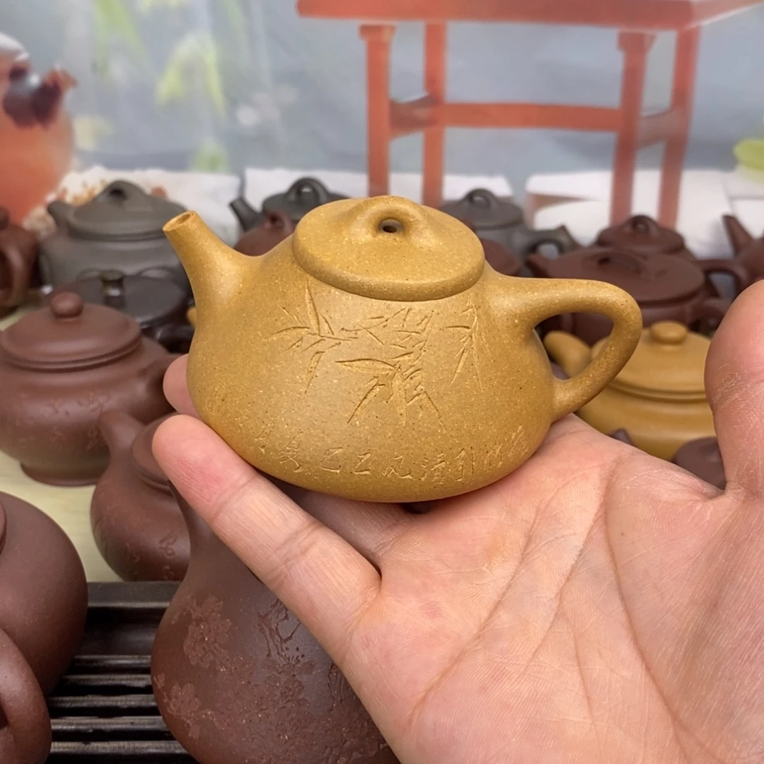 茶壶紫砂子冶石瓢原矿黄金段160cc左右0添加