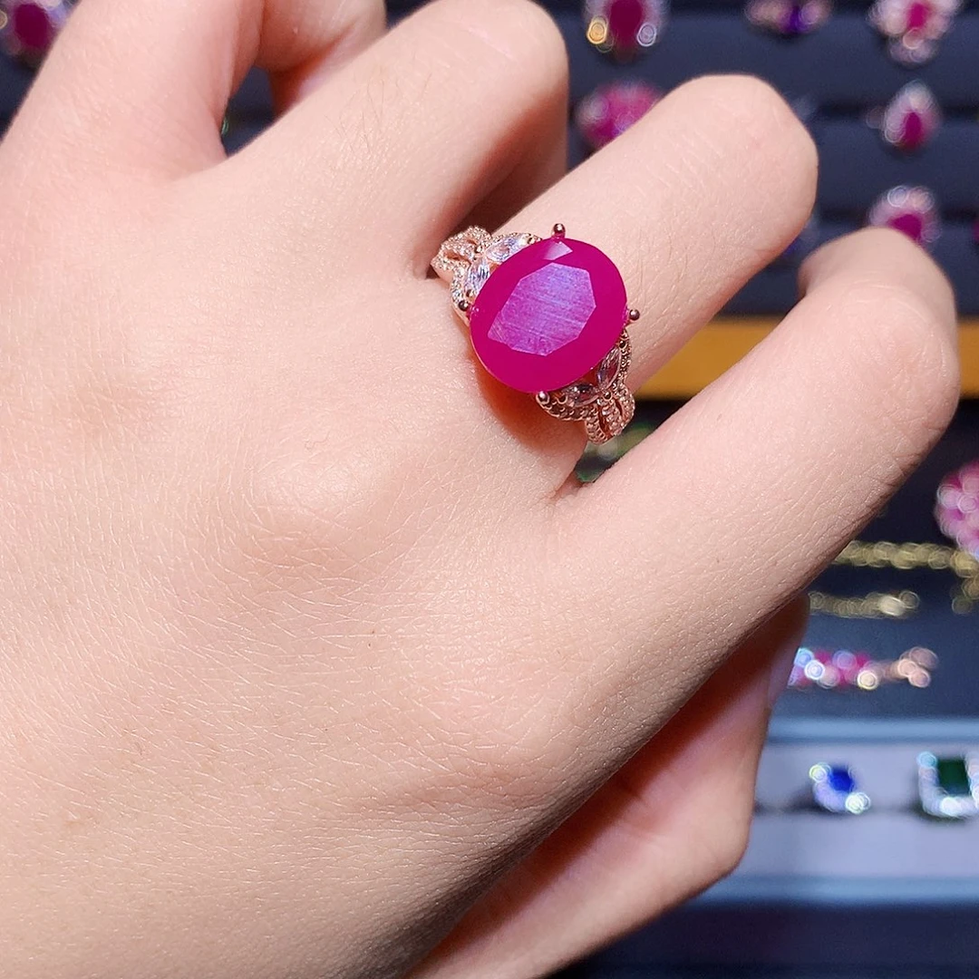 银S925镶嵌红宝石戒指