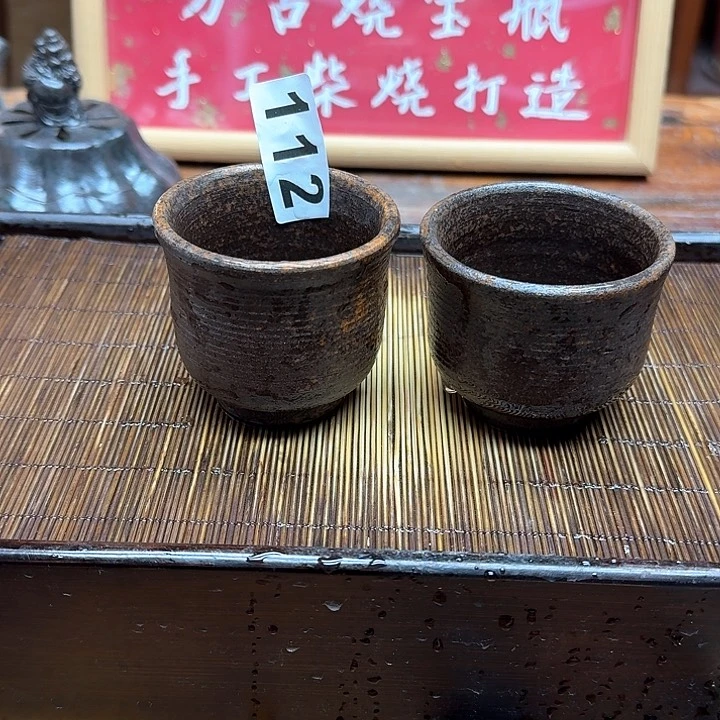 纯手工制作粗陶茶具