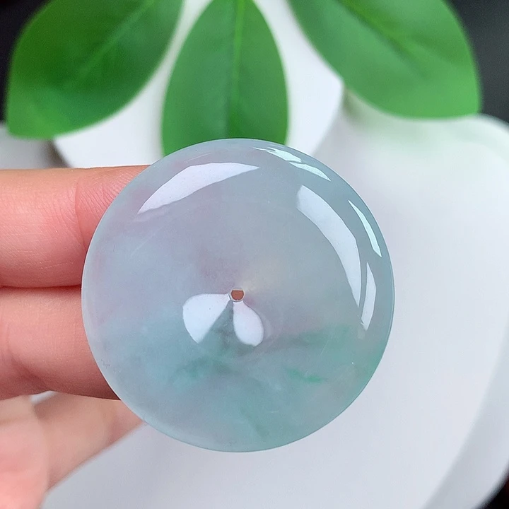 颈饰未镶嵌翡翠平安扣 34.8x5.9mm