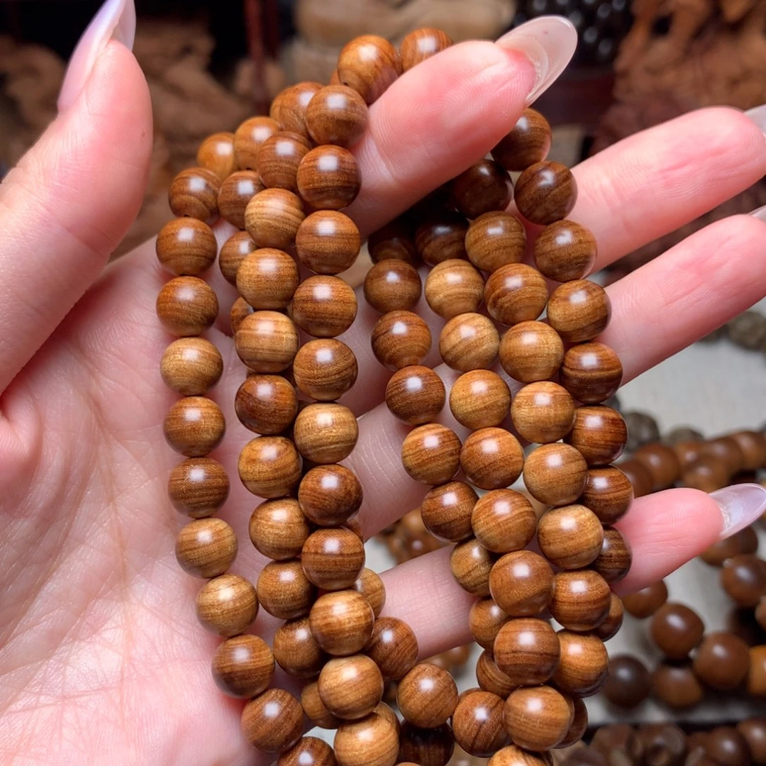 檀香木手串/手链老山檀香0.8药香沉水瑕疵