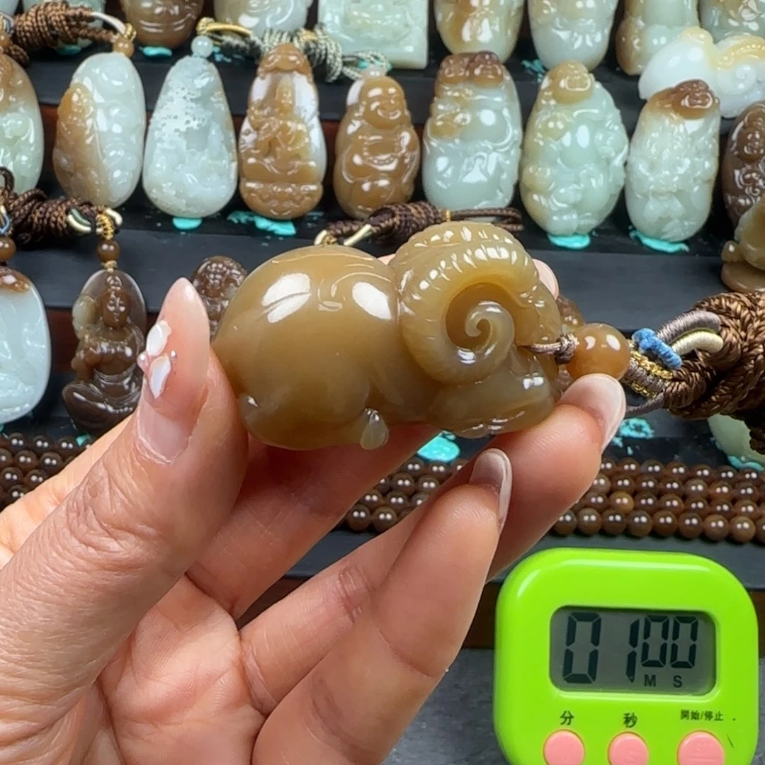 和田玉挂件未镶嵌布**下