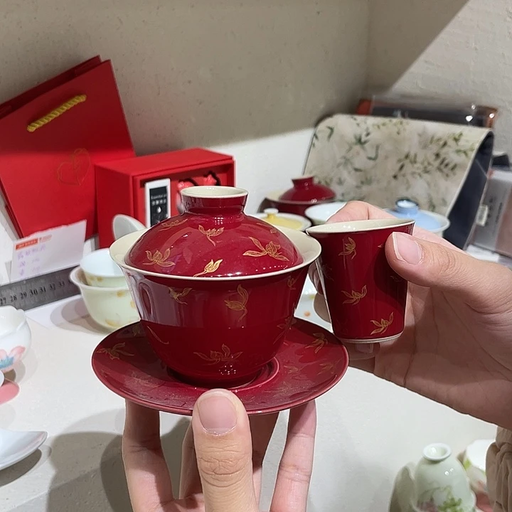 三才盖碗加茶杯