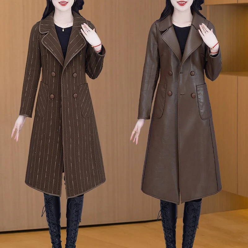 现货发【双面穿】优雅气质时尚大气收腰显瘦外套M-4XL-21932