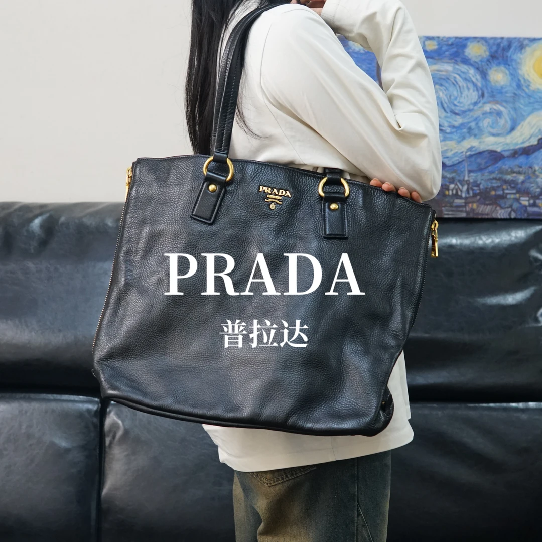 95新 Prada/普拉达 黑色单肩包/FYXS12731096/1096