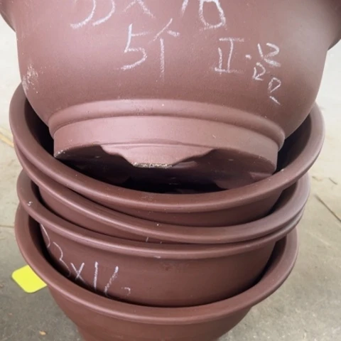 紫砂花盆紫砂处理5个