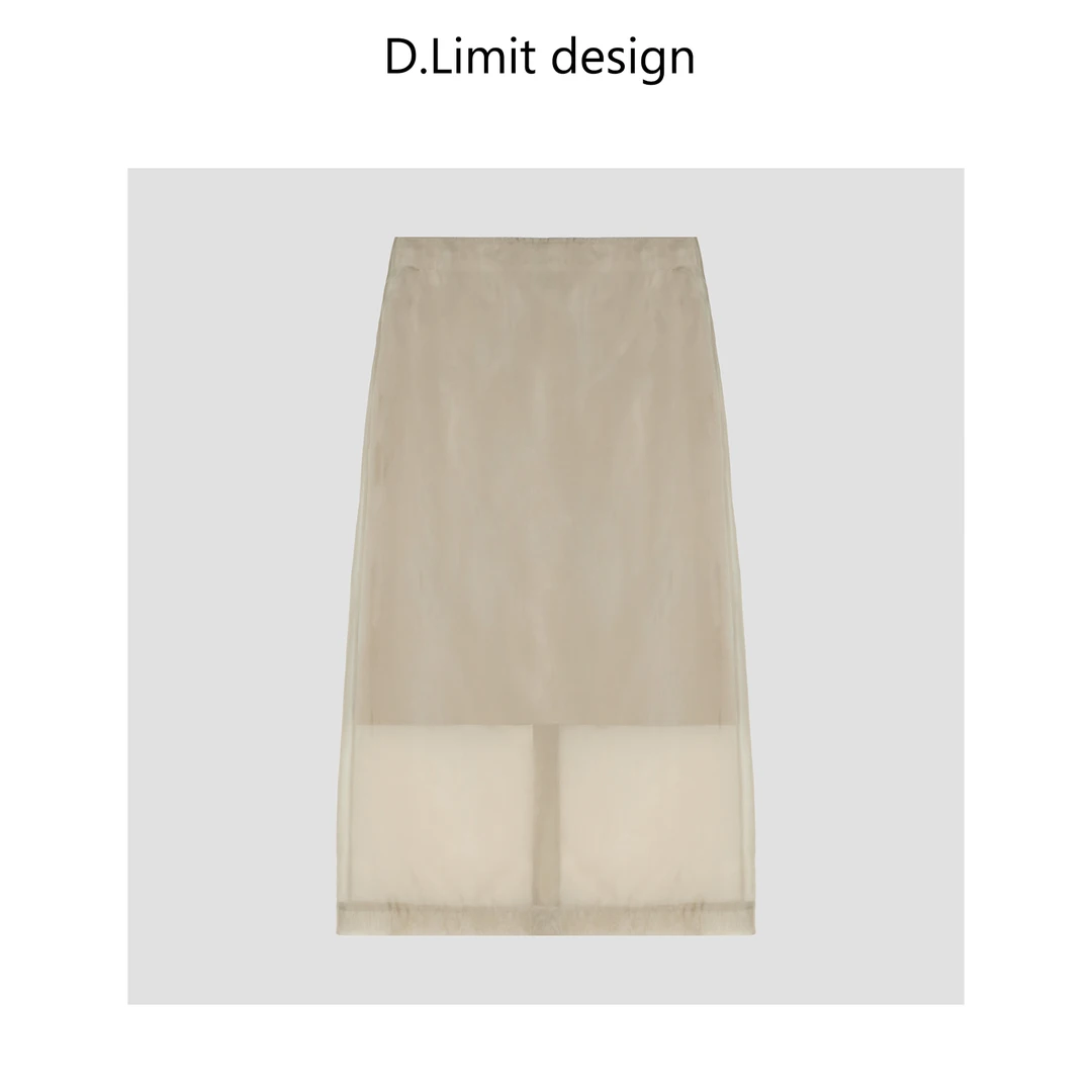 【D.Limit design】设计感轻薄双层半身裙