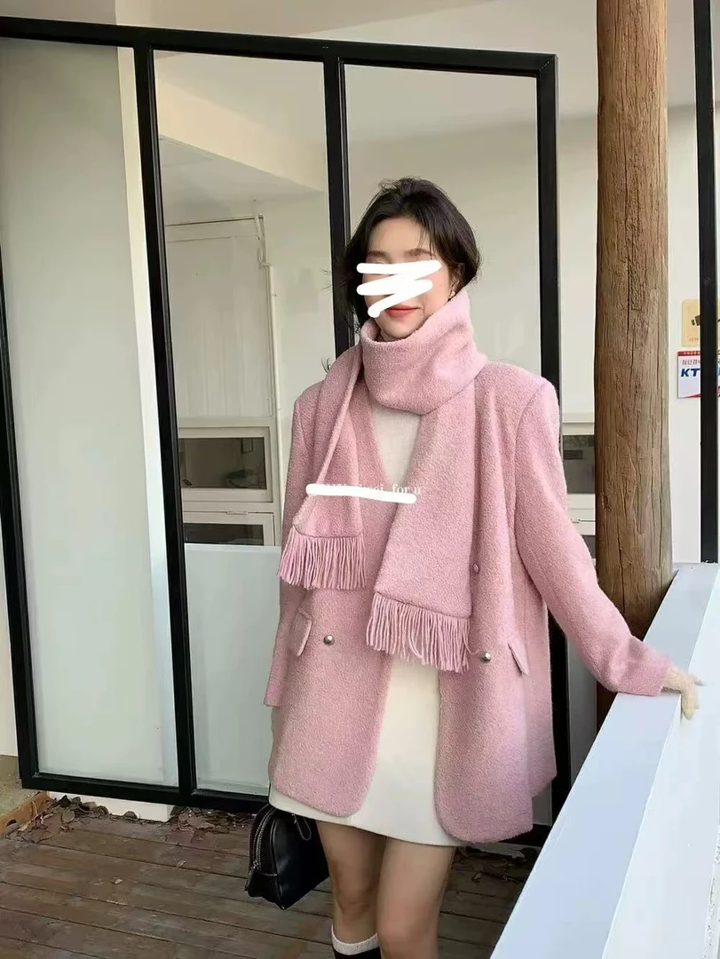 小妳XiaoNi———（冬款呢子外套+围巾1340206）