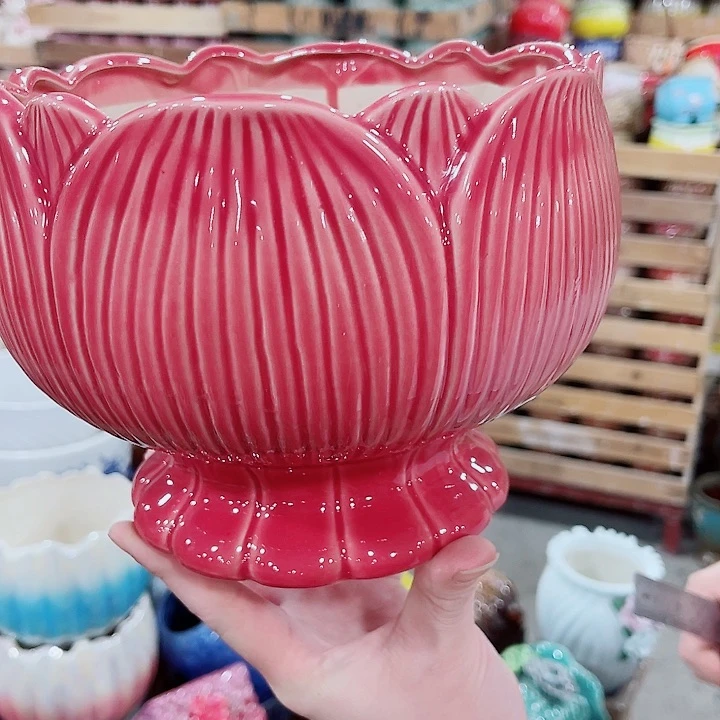 有孔，凑10元包邮陶瓷花盆发货！