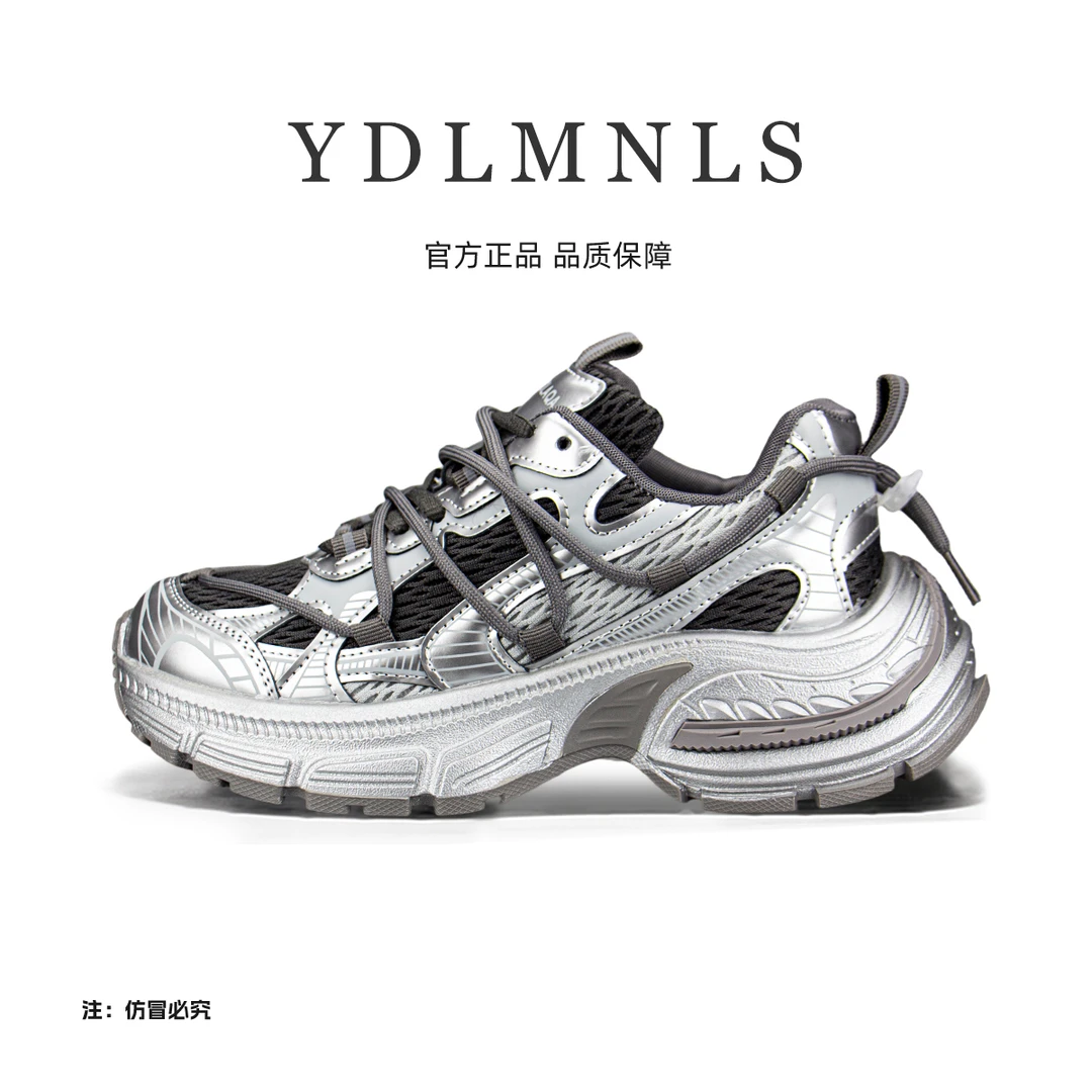 【闪电银】2025韩版潮流绑带款老爹鞋厚底舒适增高女休闲鞋 ML51506