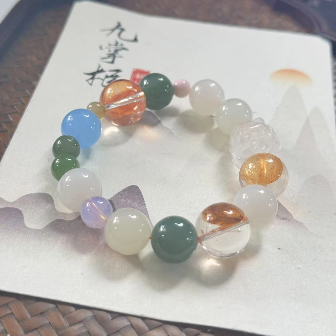 天然水晶多宝手串简约百搭—多样性发其一