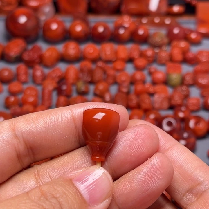 南红玛瑙未镶嵌配饰三通13.2mm