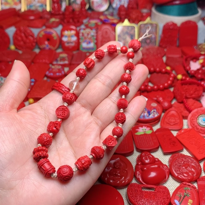 天然辰砂工艺品朱砂手串