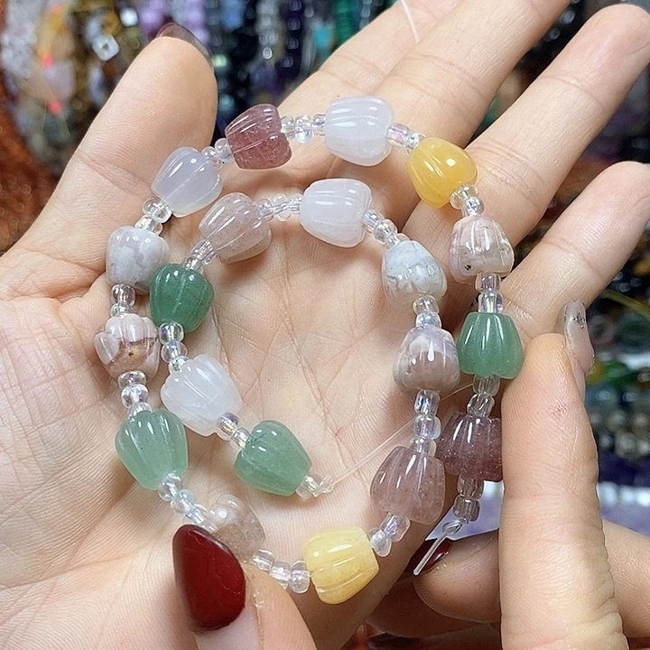 未镶嵌玛瑙/玉髓珠宝半成品多宝卡10mm