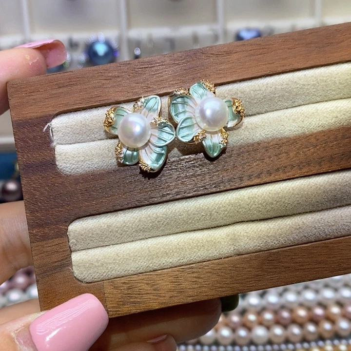 珠宝首饰淡水珍珠银S925镶嵌