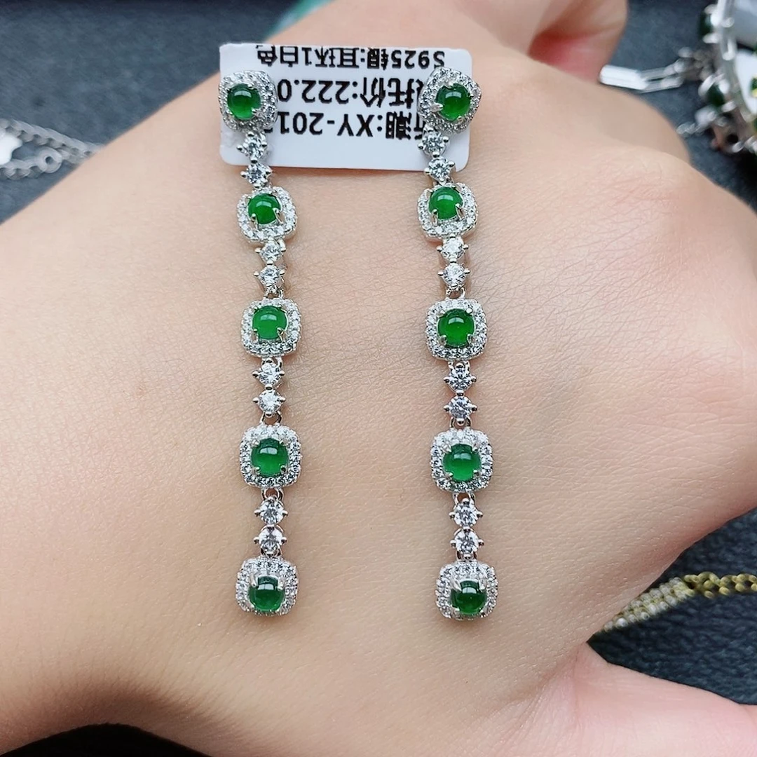 银S925镶嵌戒指翡翠