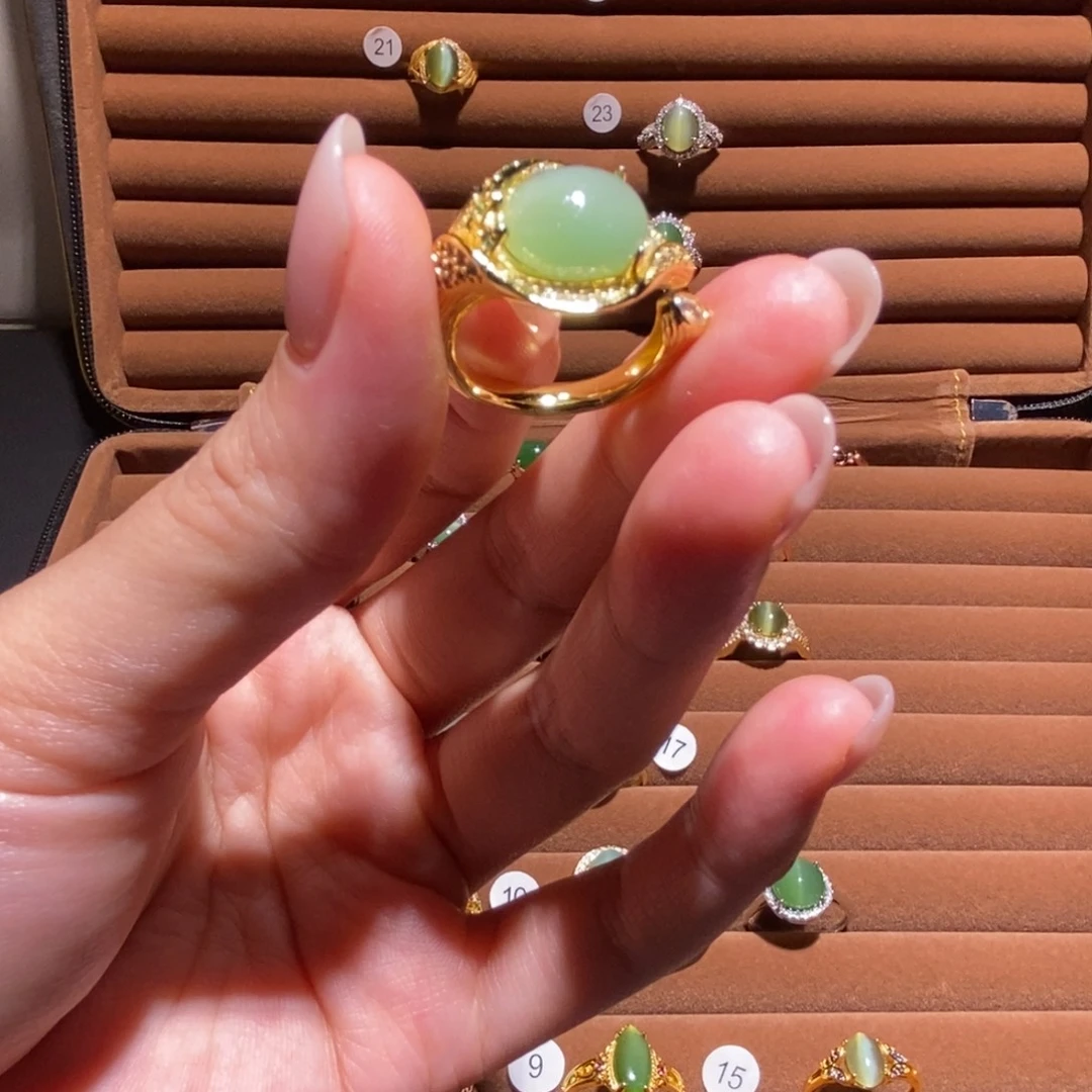 和田玉（碧玉）未镶嵌戒指