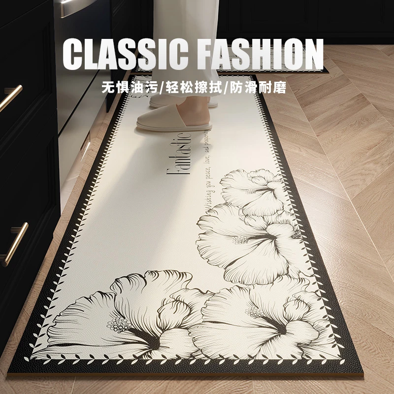 厨房专用地垫防滑防油2025新款可擦免洗家用耐脏脚垫子吸水