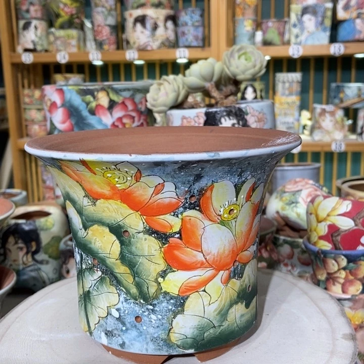 红陶景德镇艺术手绘作品