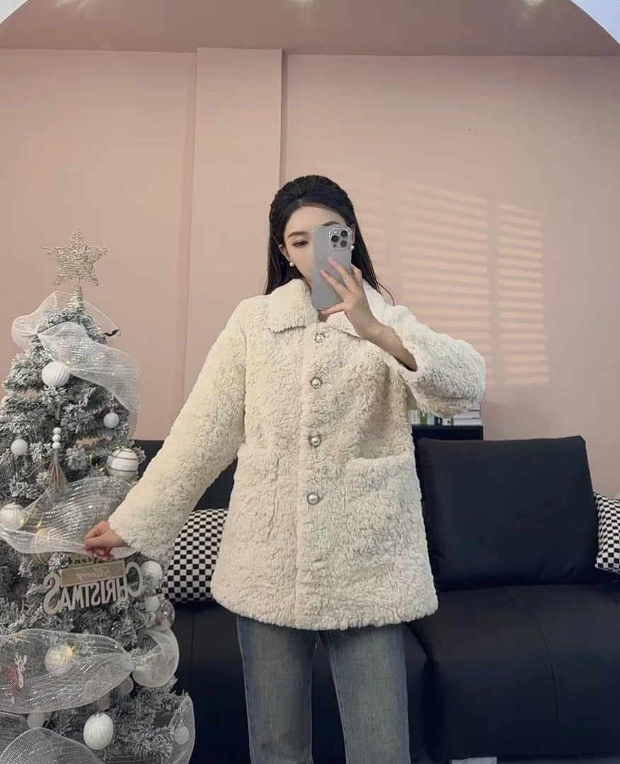 秋冬新款网红韩版长袖开衫短外套百搭大衣女秋冬JJ002