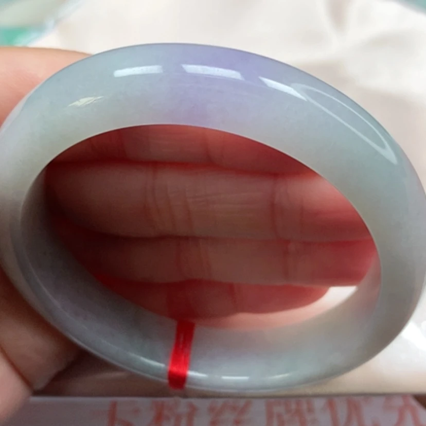 【闪购商品】翡翠手镯未镶嵌冰胶紫手镯5556圈17号