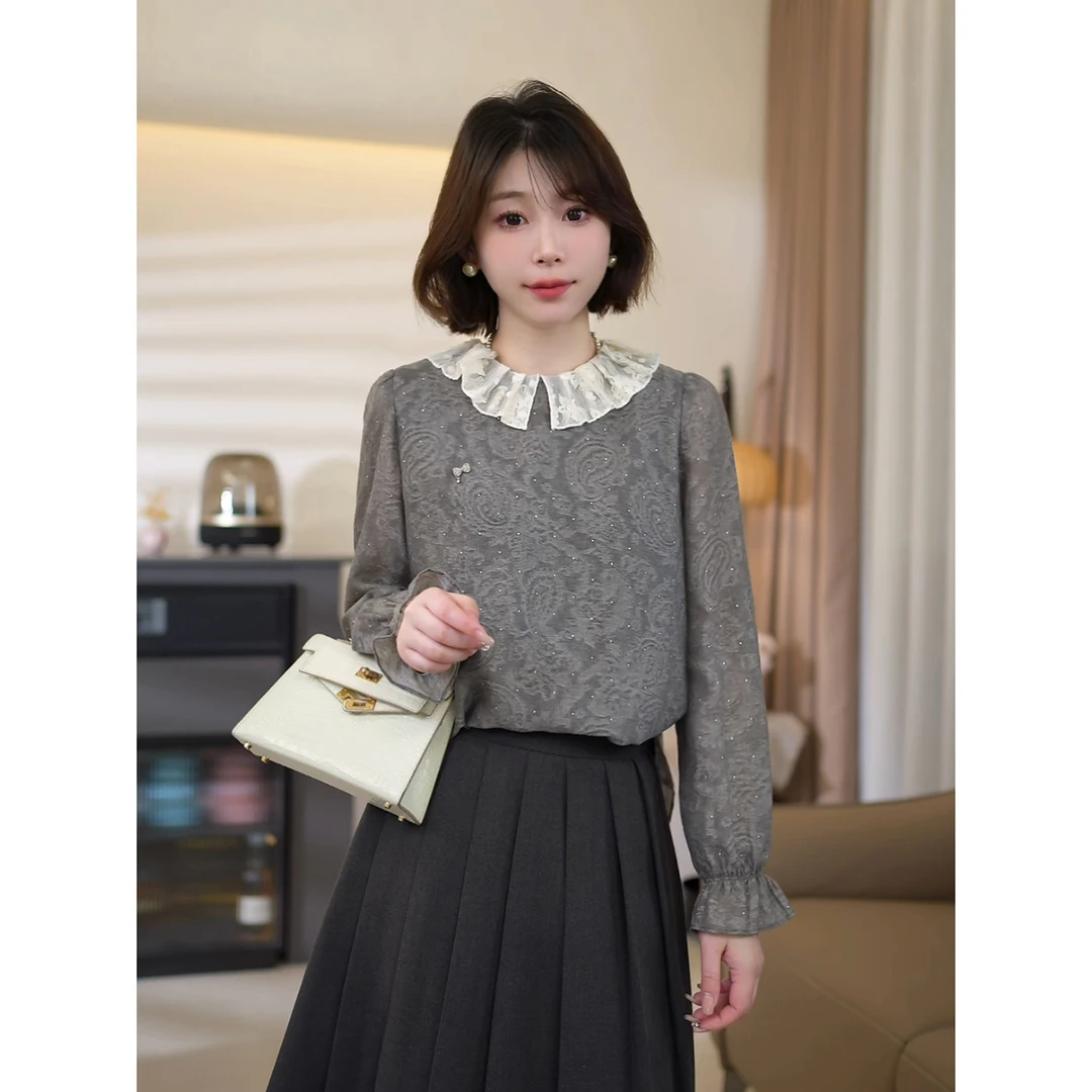 斯洋洋拉夫领减龄灵动气质通勤百搭经典上衣SY501A005SYY