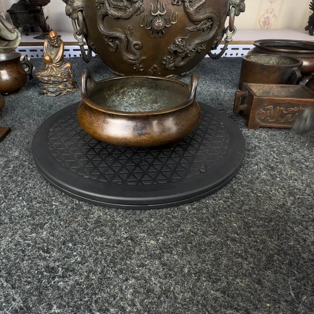 黄***莊铜胎双耳冲天香炉