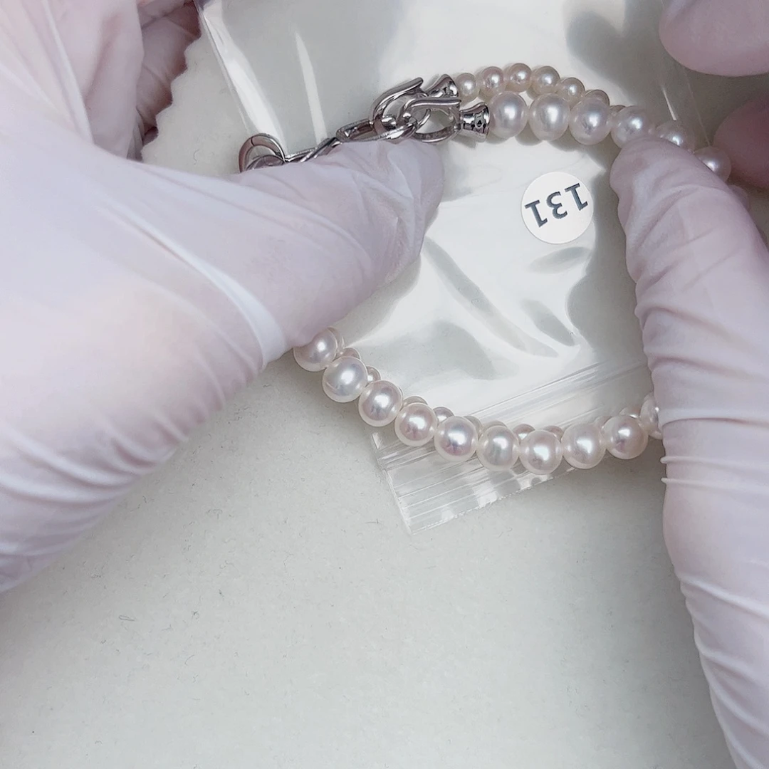 淡水珍珠银S925镶嵌颈饰