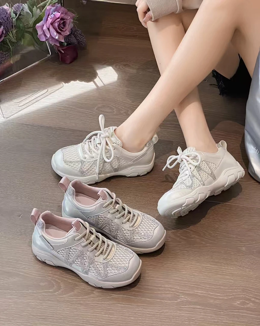 芭士拉运动休闲鞋修面皮透气时尚休闲鞋单鞋潮流甜辣千金风舒适