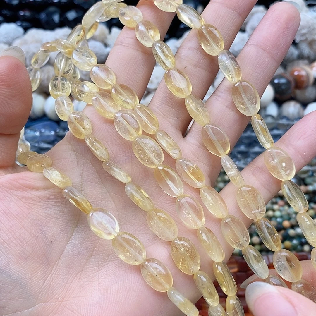 玛瑙/玉髓未镶嵌珠宝半成品黄水一条